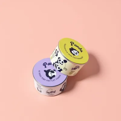 AI-Generated blush food glass jar packaging