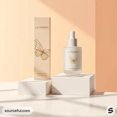 AI-Generated white dropper bottle packaging