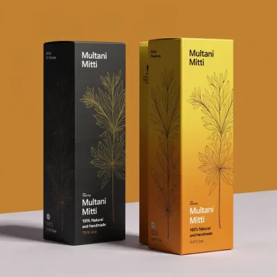 AI-Generated black carton box packaging