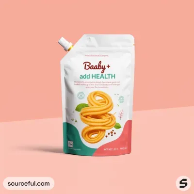 AI-Generated white food pouch packaging