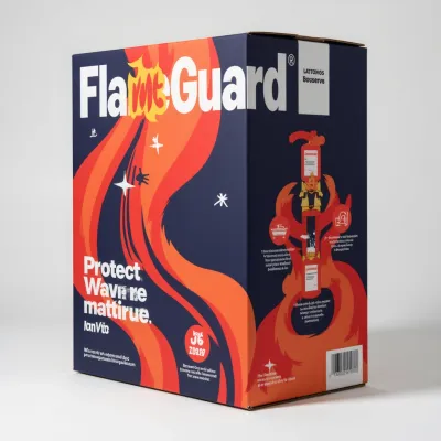 AI-Generated black shipping box packaging