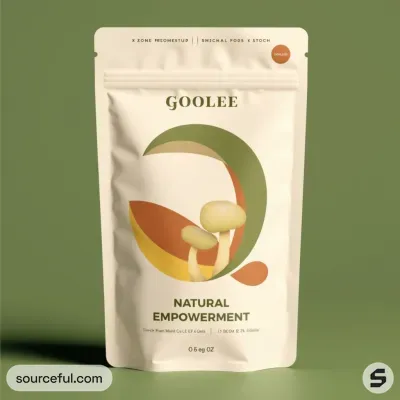 AI-Generated bronze food pouch packaging