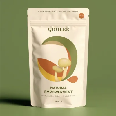 AI-Generated hunter green food pouch packaging
