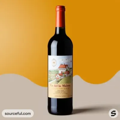 AI-Generated packaging for Bordeaux wine bottle in the Alcoholic Beverages industry