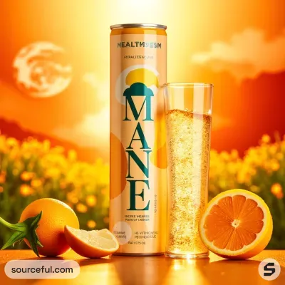 AI-Generated packaging for Drinks can in the Health and Wellness industry