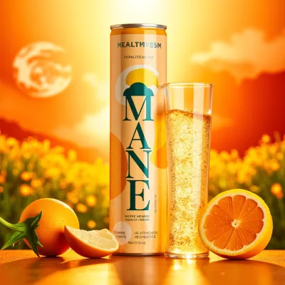 AI-Generated luxury drinks can packaging