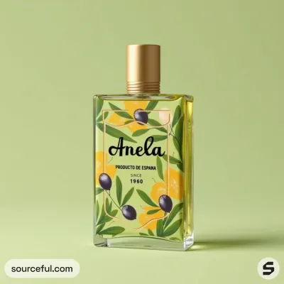 AI-Generated packaging for Perfume bottle in the Organic and Natural Products industry
