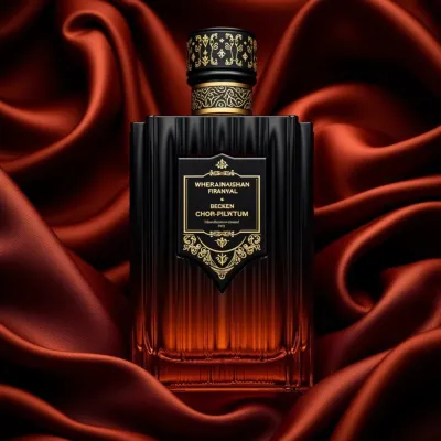 AI-Generated luxury perfume bottle packaging