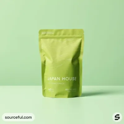 AI-Generated green food pouch packaging