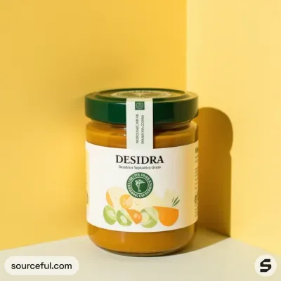 AI-Generated packaging for Food glass jar in the Gourmet and Specialty Foods industry