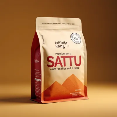 AI-Generated Food pouch packaging for Food and Snacks