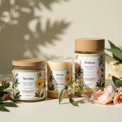 AI-Generated packaging for Cosmetics glass jar in the Haircare Products industry