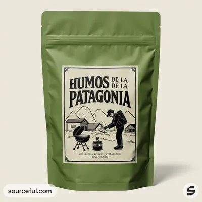 AI-Generated pullman brown food pouch packaging