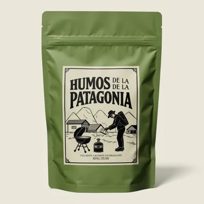 AI-Generated pullman brown food pouch packaging