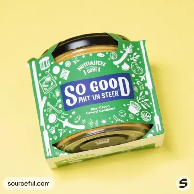 AI-Generated packaging for Food glass jar in the Food and Snacks industry