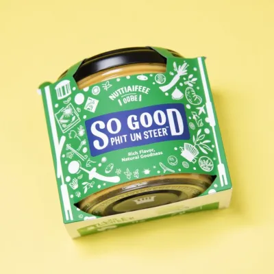 AI-Generated packaging for Food glass jar in the Food and Snacks industry