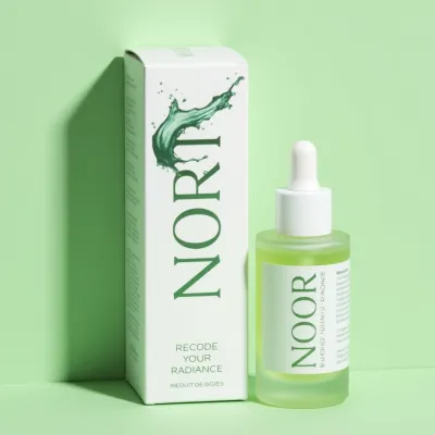 AI-Generated packaging for Dropper bottle in the Beauty and Personal Care industry