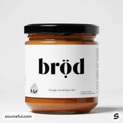 AI-Generated packaging for Food glass jar in the Food and Snacks industry