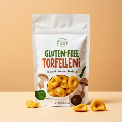 AI-Generated antique white food pouch packaging