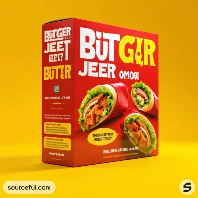 AI-Generated illustrative carton box packaging