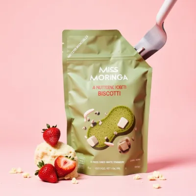 AI-Generated hunter green food pouch packaging