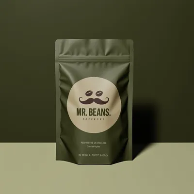 AI-Generated emerald green food pouch packaging