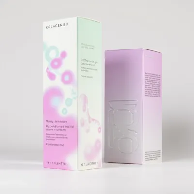 AI-Generated blush carton box packaging