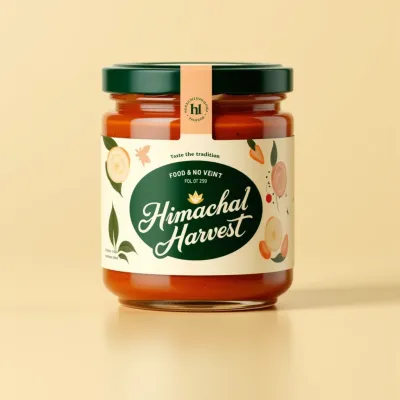 AI-Generated packaging for Food glass jar