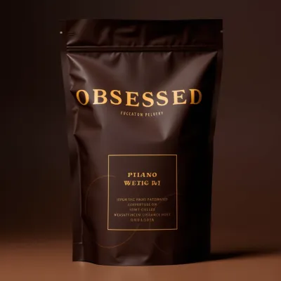 AI-Generated brown food pouch packaging