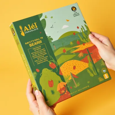 AI-Generated packaging for Shelf display box in the Food and Snacks industry