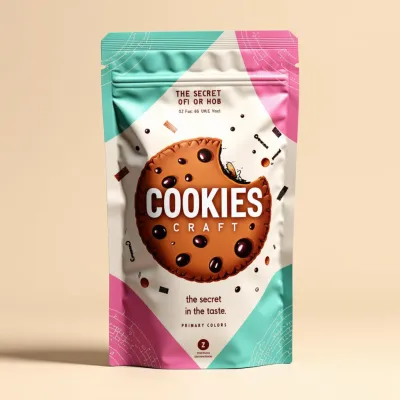 AI-Generated bronze food pouch packaging