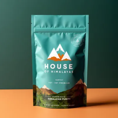 AI-Generated Food pouch packaging for Food and Snacks