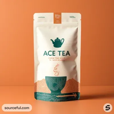 AI-Generated packaging for Food pouch in the Beverages industry