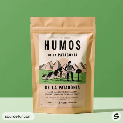 AI-Generated pullman brown food pouch packaging