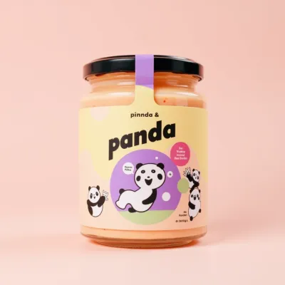 AI-Generated blush food glass jar packaging