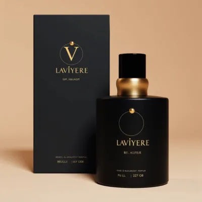 AI-Generated luxury perfume bottle packaging