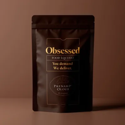 AI-Generated brown food pouch packaging