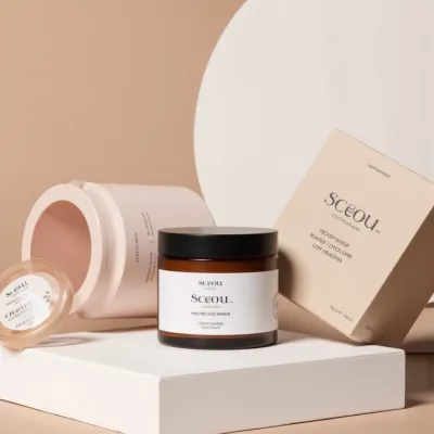 AI-Generated packaging for Cosmetics glass jar in the Skincare industry