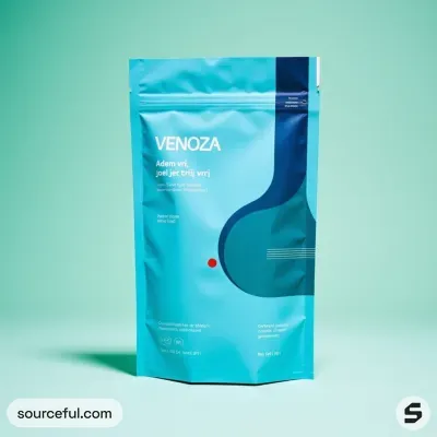 AI-Generated white food pouch packaging