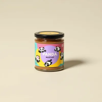 AI-Generated blush food glass jar packaging