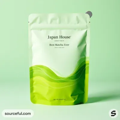 AI-Generated green food pouch packaging