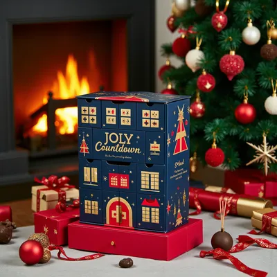 AI-Generated packaging for Advent calendar