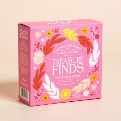 AI-Generated blush carton box packaging