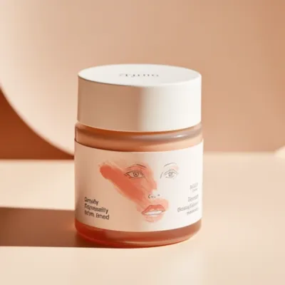 AI-Generated modern cosmetics glass jar packaging