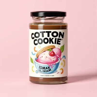 AI-Generated blush food glass jar packaging