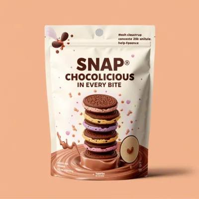 AI-Generated Food pouch packaging for Food and Snacks