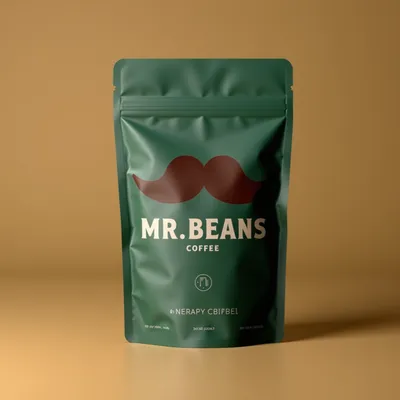 AI-Generated emerald green food pouch packaging