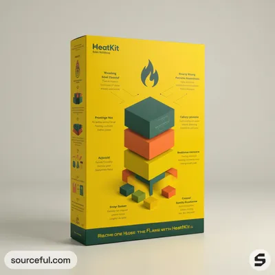 AI-Generated charcoal carton box packaging