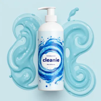 AI-Generated packaging for Pump bottle in the Beauty and Personal Care industry