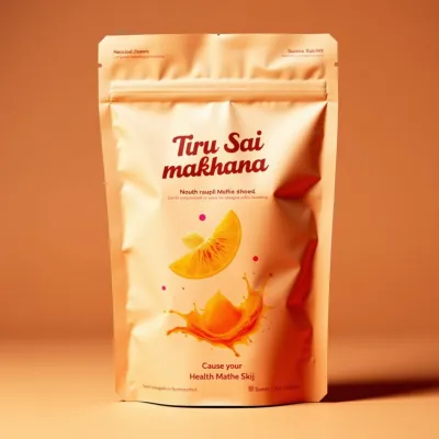 AI-Generated blush food pouch packaging